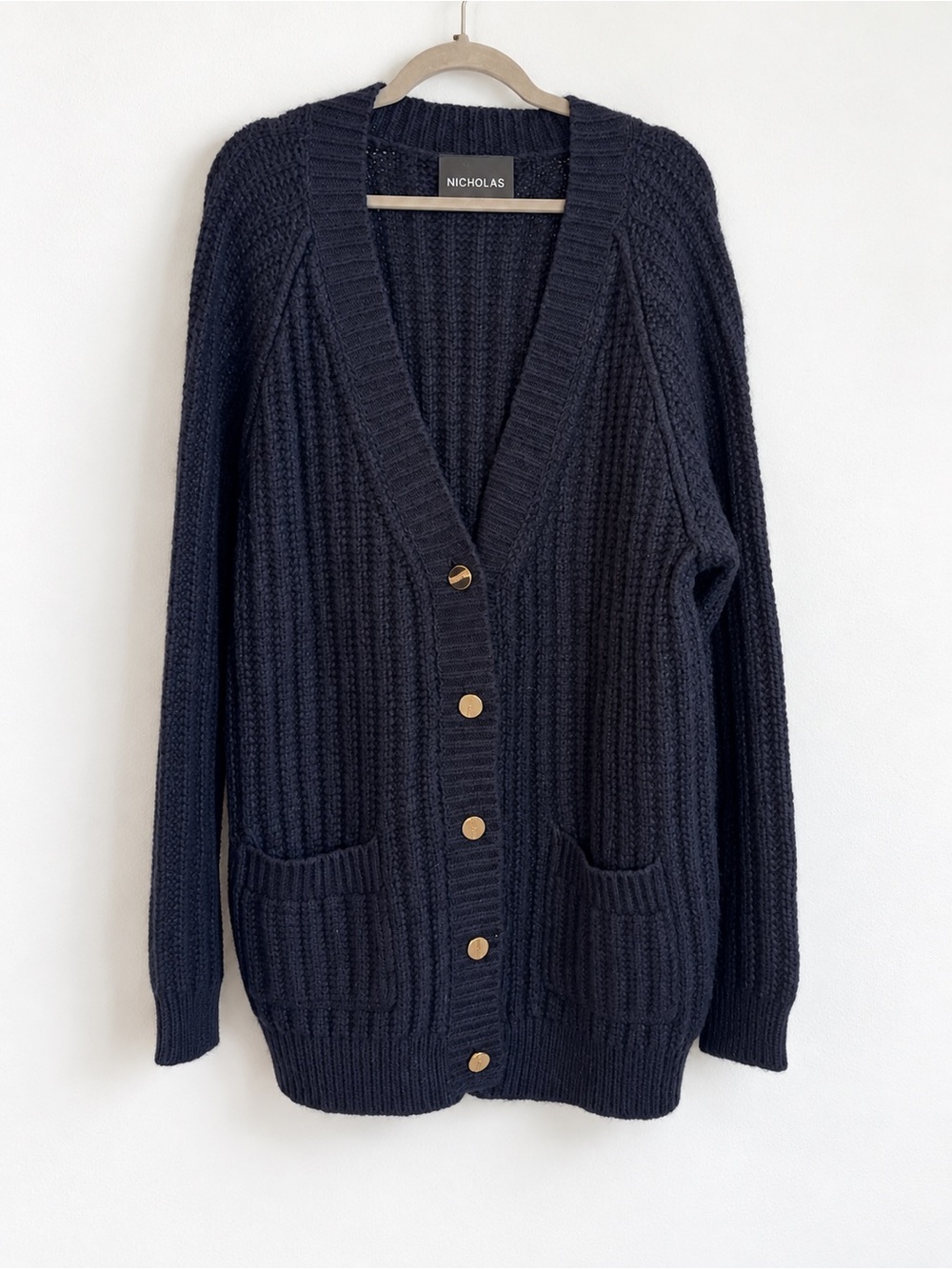 57. NICHOLAS ALPACA MERINO WOOL BLEND LONG LINE OVERSIZED CARDIGAN